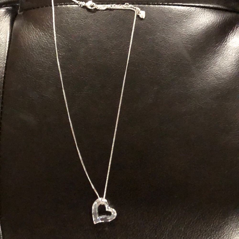 Swarovski clear tilted heart necklace - Picture 2 of 3
